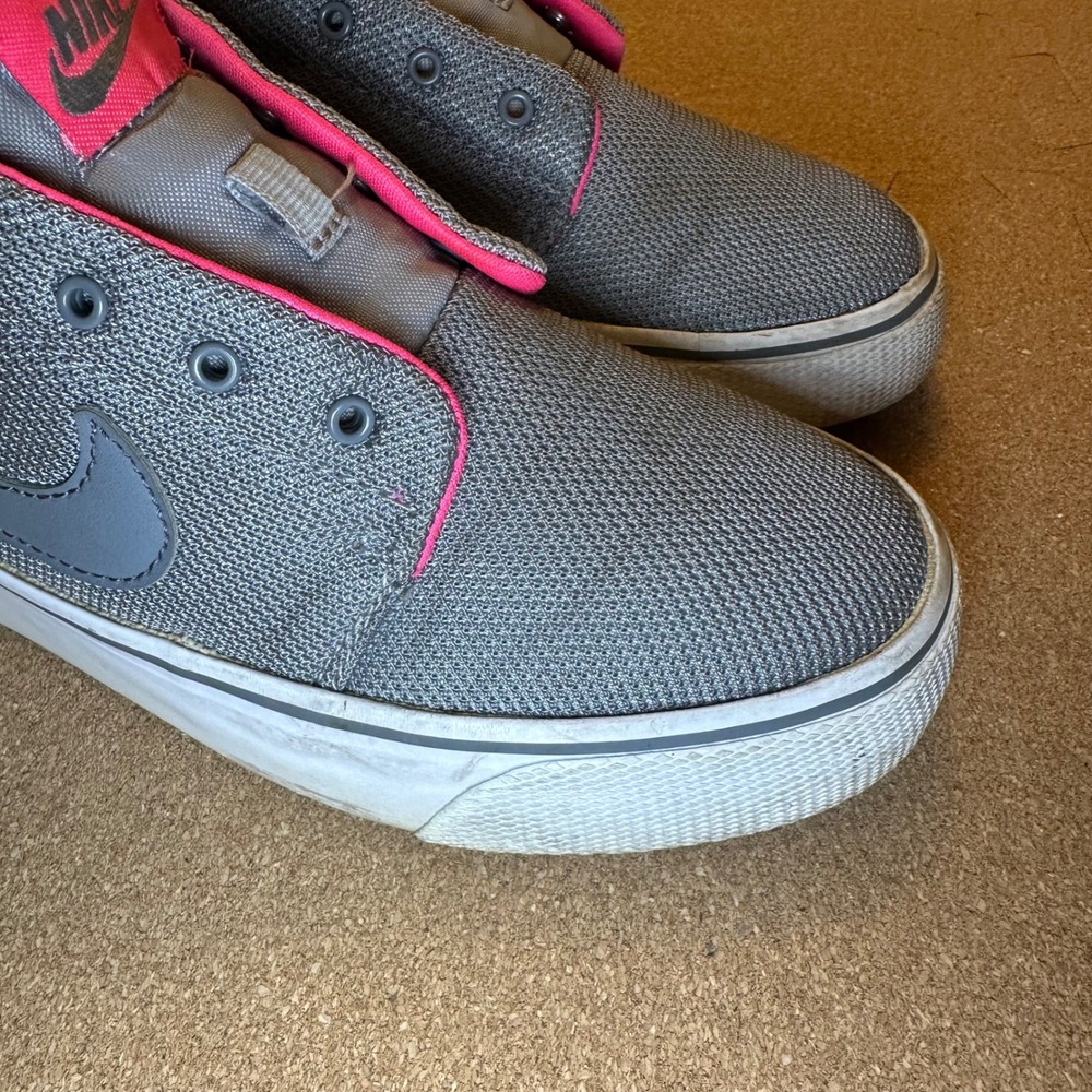 Nike SB Portmore Canvas GS Wolf Grey Hyper Pink Sneakers Kids 5.5Y NO LACES - Picture 2 of 10